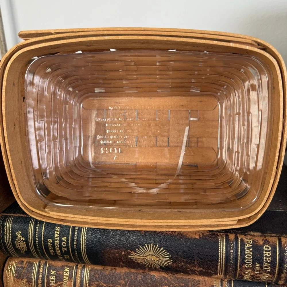Vintage Longaberger Baskets Lot Of 3 Various Sizes Vegetable Recipe  Signed GUC